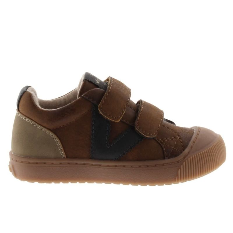 VICTORIA - HUELLAS TIRAS PIEL VEGANA (NAVY/BROWN) (2021) (SIZES 9T-2Y) -