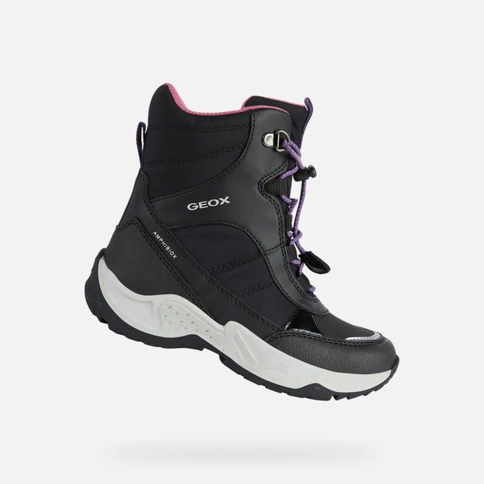 GEOX - J SENTIERO G.B ABX A SNOWBOOTS (FUCHSIA/NAVY/YELLOW/BLACK) (2022) (SIZES 8T-4Y) -