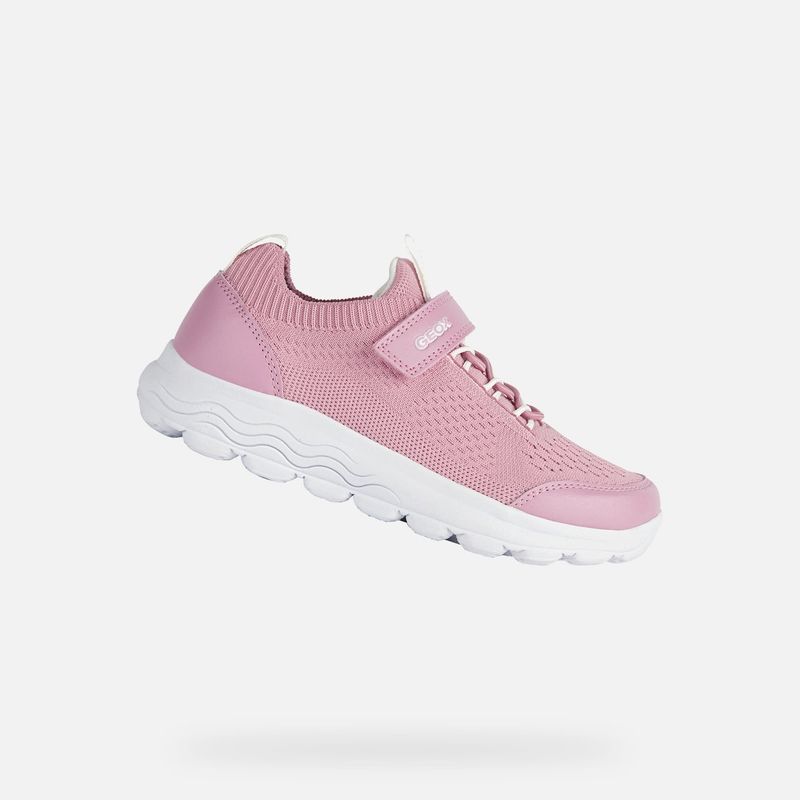 GEOX - J SPHERICA B SNEAKERS (VELCRO) (PINK/INDIGO/GREY/AVIO) (2023) (SIZES 11K-4Y) -