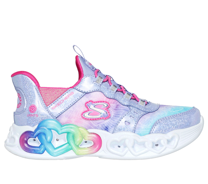 SKECHERS SLIP-INS-INFINITE HEART LIGHTS-ETERNAL SHIMMER