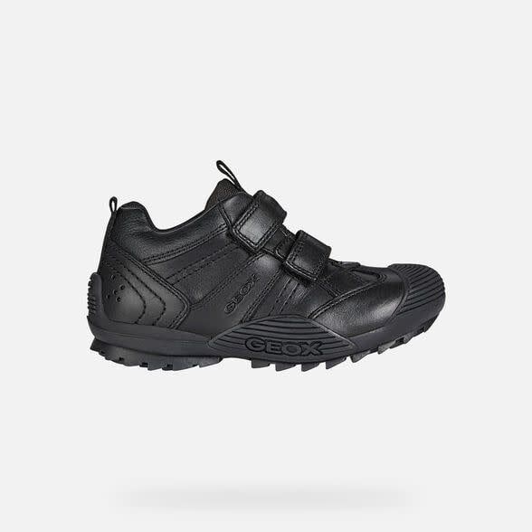 GEOX - J SAVAGE A - SMO. LEA SNEAKERS (2021) (SIZES 9T-3.5Y) -