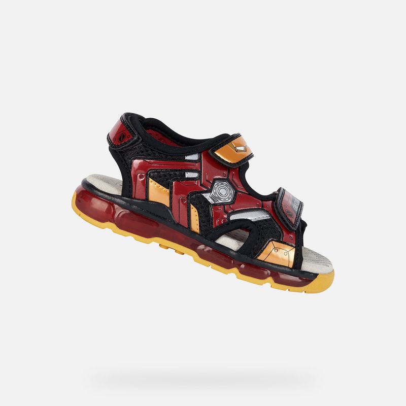 GEOX - J S. ANDROID B A - LIGHT UP SANDALS (SPIDERMAN/IRONMAN/AVENGERS) (2023-2024) (SIZES 8T-3Y) -