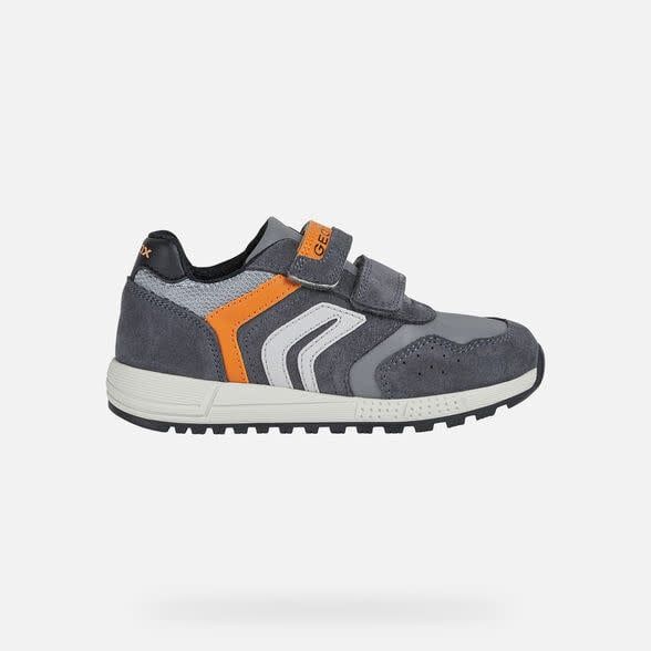 GEOX - J ALBEN G. A. MESH SUEDE SHOE (VELCRO) (2021) (SIZES 11K-3.5Y) -