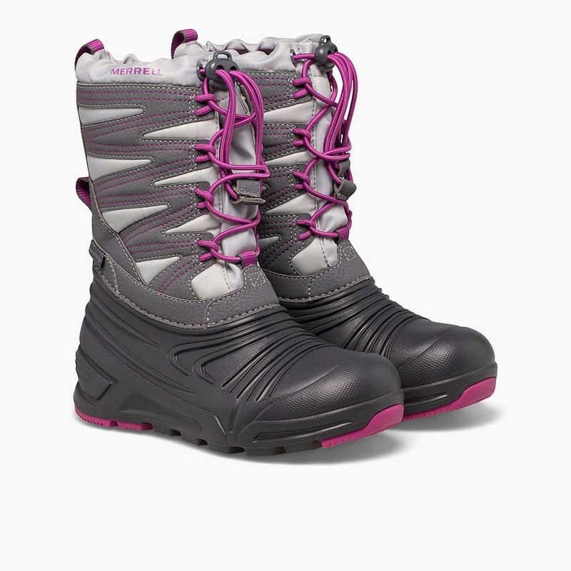 MERRELL - QUEST LITE 3.0 SNOWBOOTS (WATERPROOF) (GREY/NAVY) (2023) (SIZES 11K-6Y) -