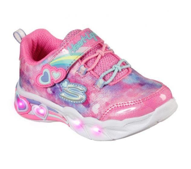 SKECHERS HEART LIGHTS LOVELY DREAMS, Color: Pink Lavender, Size: 5