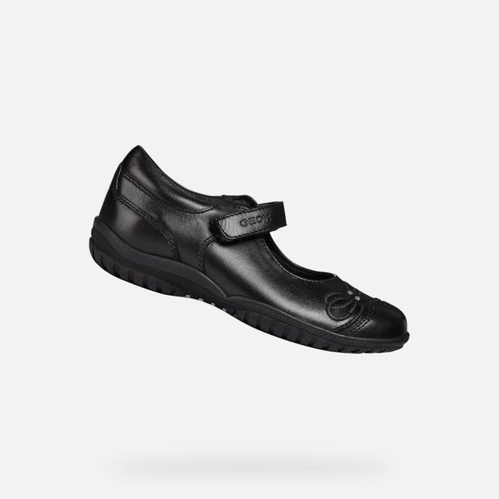 GEOX J SHADOW C-SMO. LEA , Color: BLACK, Size: 26