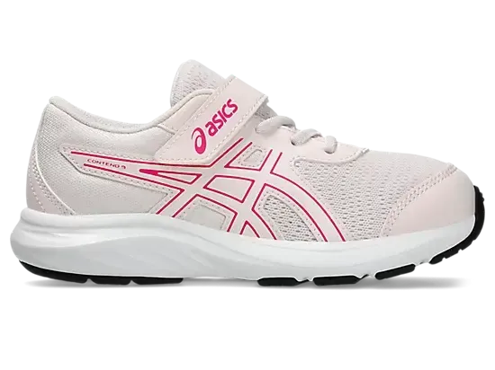 ASICS CONTEND 9 PS, Color: PALE PINK/WHITE, Size: 10k