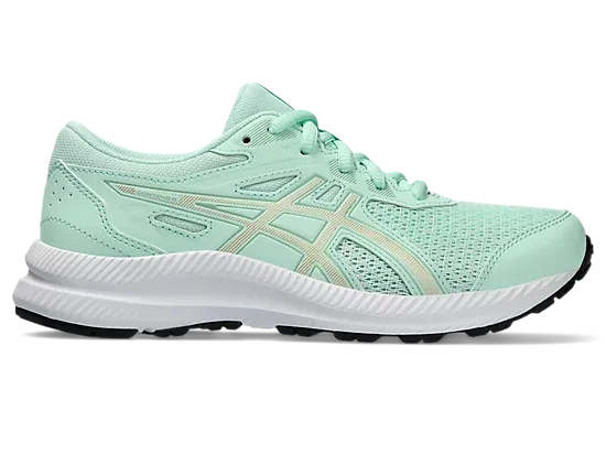 ASICS CONTEND 7 &amp; 8 GS TIE UP LACE , Color: MINT TINT/CHAMPAGNE, Size: 1y
