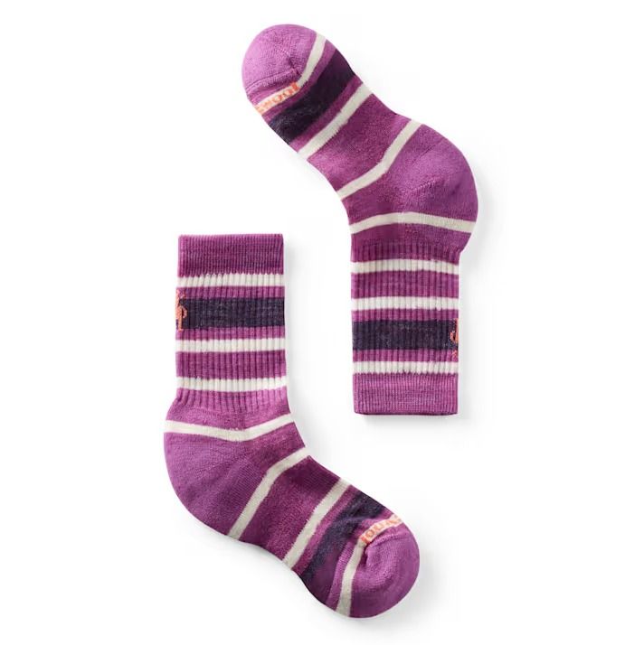 SMARTWOOL K HIKE CREW SOCKS, Color: MEADOW MAUVE, Size: S