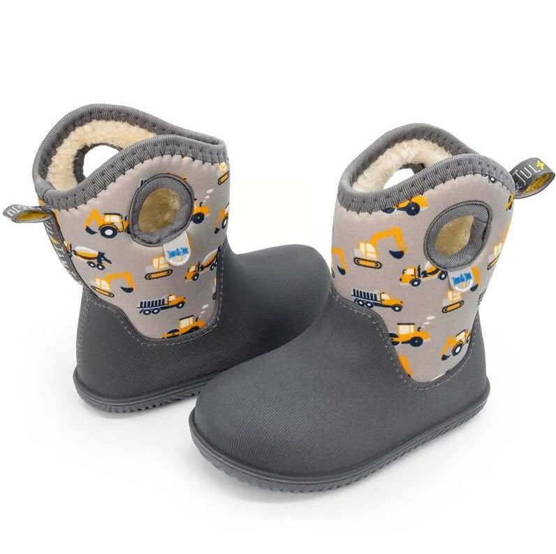 JAN &amp; JUL TOASTY DRY LITE WINTER BOOTS, Color: Grey Construction, Size: 6t