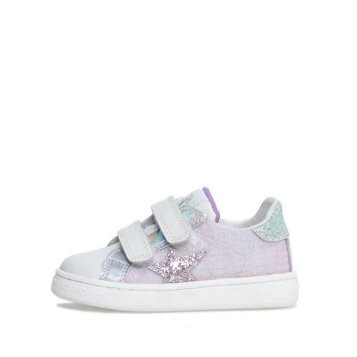 NATURINO PINN VL. SUEDE  GLITTE PLATINUM-MILK 25