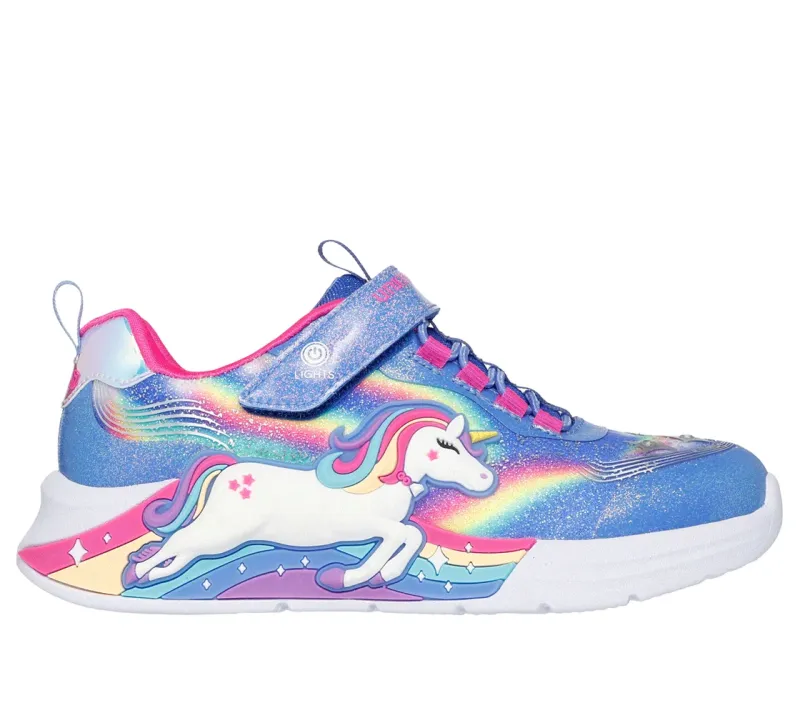 SKECHERS S LIGHT UNICORN CHASER BLUE/MULTI 1Y