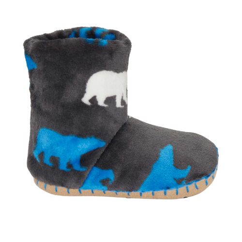 LITTLE BLUE HOUSE KIDS FUZZY SLIPPERS POLAR BEAR SILHOUETTE XL(1-3)
