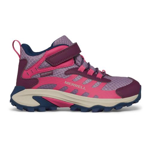 MERRELL MOAB SPEED MID AC WP HIKERS BERRY 6Y