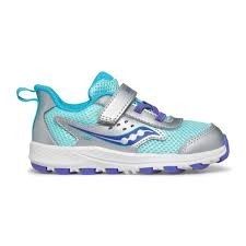 SAUCONY RIDE JR  SILVER/TURQ 5T