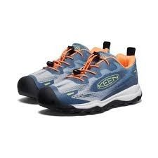 KEEN WANDURO SPEED HIKING SHOES VINTAGE INDIGO/TANGERINE 1y