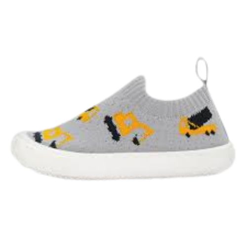 JAN &amp; JUL KNIT GRAPHIC SHOES Grey Construction 5t