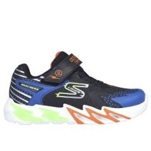 SKECHERS S LIGHTS FLEX-GLOW BOLT NAVY/MULTI 1Y