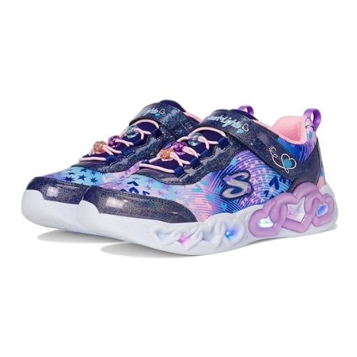 SKECHERS HEART LIGHTS - BOOGIE LOVE NAVY/MULTI 2Y