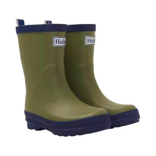 HATLEY SOLID COLOUR MATTE RAINBOOTS  FOREST GREEN 1