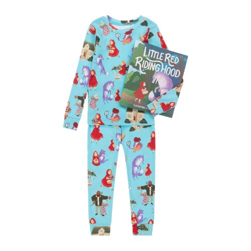 BOOKS TO BED PAJAMA SET WITH BOOK LITTLE RED RIDING HOOD 3