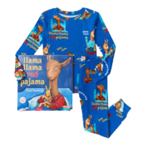 BOOKS TO BED PAJAMA SET WITH BOOK LLAMA LLAMA 5