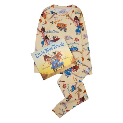 BOOKS TO BED PAJAMA SET WITH BOOK LITTLE BLUE TRUCK 3