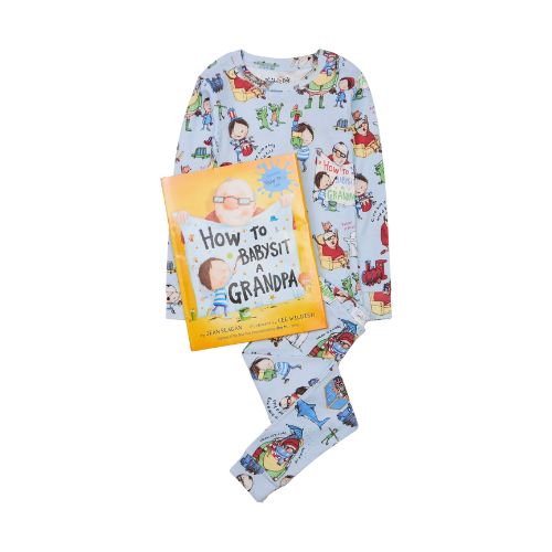 BOOKS TO BED PAJAMA SET WITH BOOK HOW TO BABYSIT A GRANDPA 3