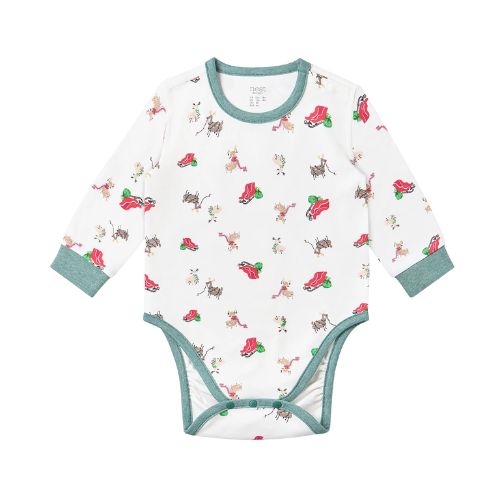 NEST DESIGNS LONG SLEEVE SLEEPER FEATHER 6-12M