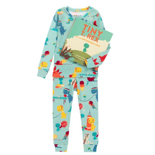 BOOKS TO BED PAJAMA SET WITH BOOK TINY T-REX AND THE IMPOSSIBLE HUG 5