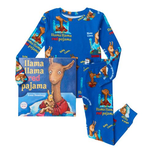 BOOKS TO BED PAJAMA SET WITH BOOK LLAMA LLAMA 7