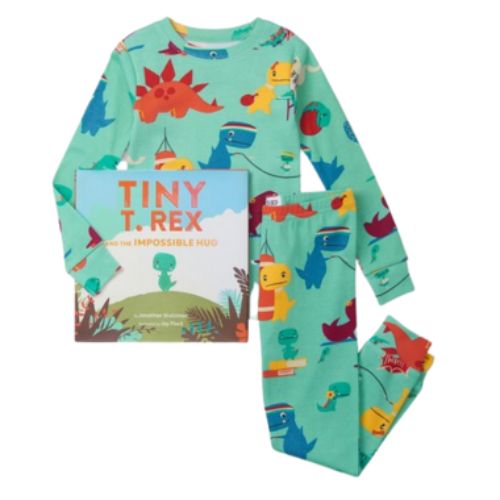 BOOKS TO BED PAJAMA SET WITH BOOK TINY T-REX AND THE IMPOSSIBLE HUG 6