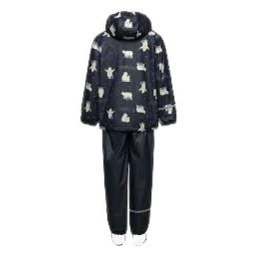 CELAVI AOP RAIN SET WITH FLEECE PATTERN 110-5Y