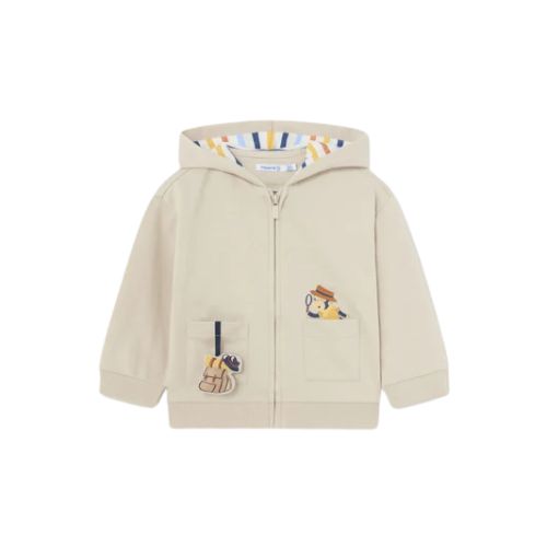 CELAVI RAIN SUIT WITH FLEECE CREAM 100-3/4Y