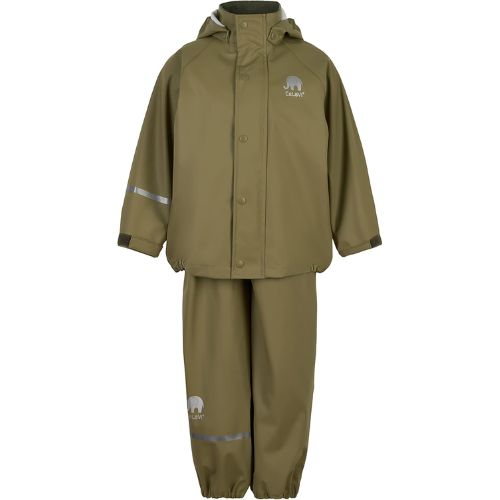 CELAVI RAIN SUIT WITH FLEECE OLIVE 100-3/4Y