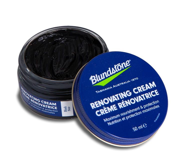 BLUNDSTONE - RENOVATING CREAM (2023-2024) -, Color: BLACK (FOR BLACK LEATHER), Size: 50ML