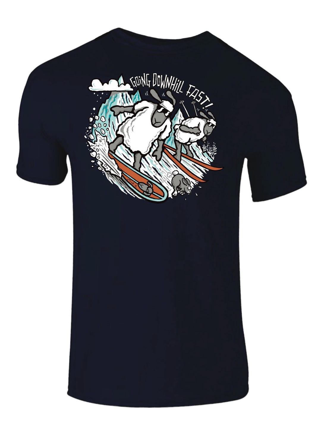Flockers | Going Downhill Fast! | Men&#39;s T-Shirt | FL19