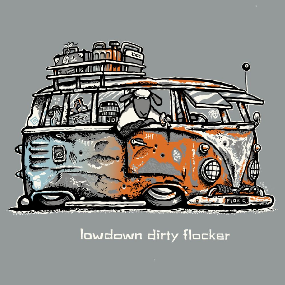 Flockers | Lowdown Dirty Flocker | Metal Wall Sign