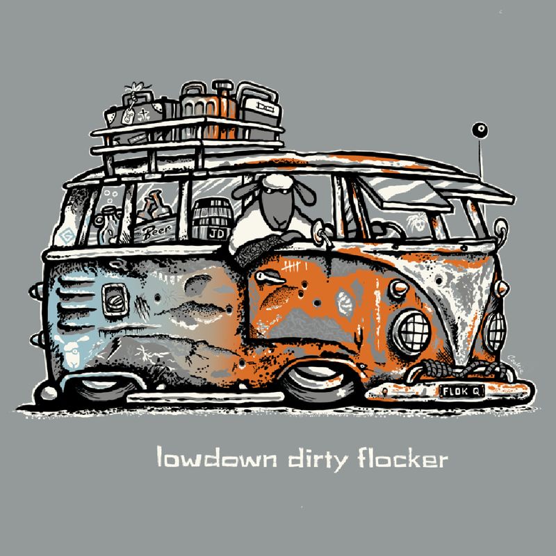 Flockers | Lowdown Dirty Flocker | Metal Wall Sign
