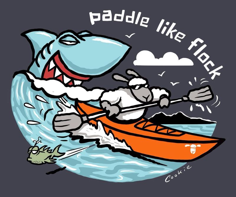 Flockers | Paddle Like Flock - Canoe | Metal Wall Sign
