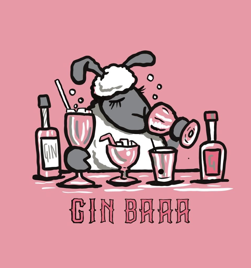 Flockers | Gin Baaa | Metal Wall Signs