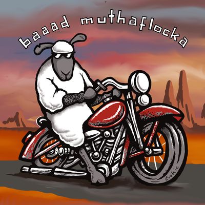 Flockers | Baaad Muthaflocka  Greetings Card | GCFL02