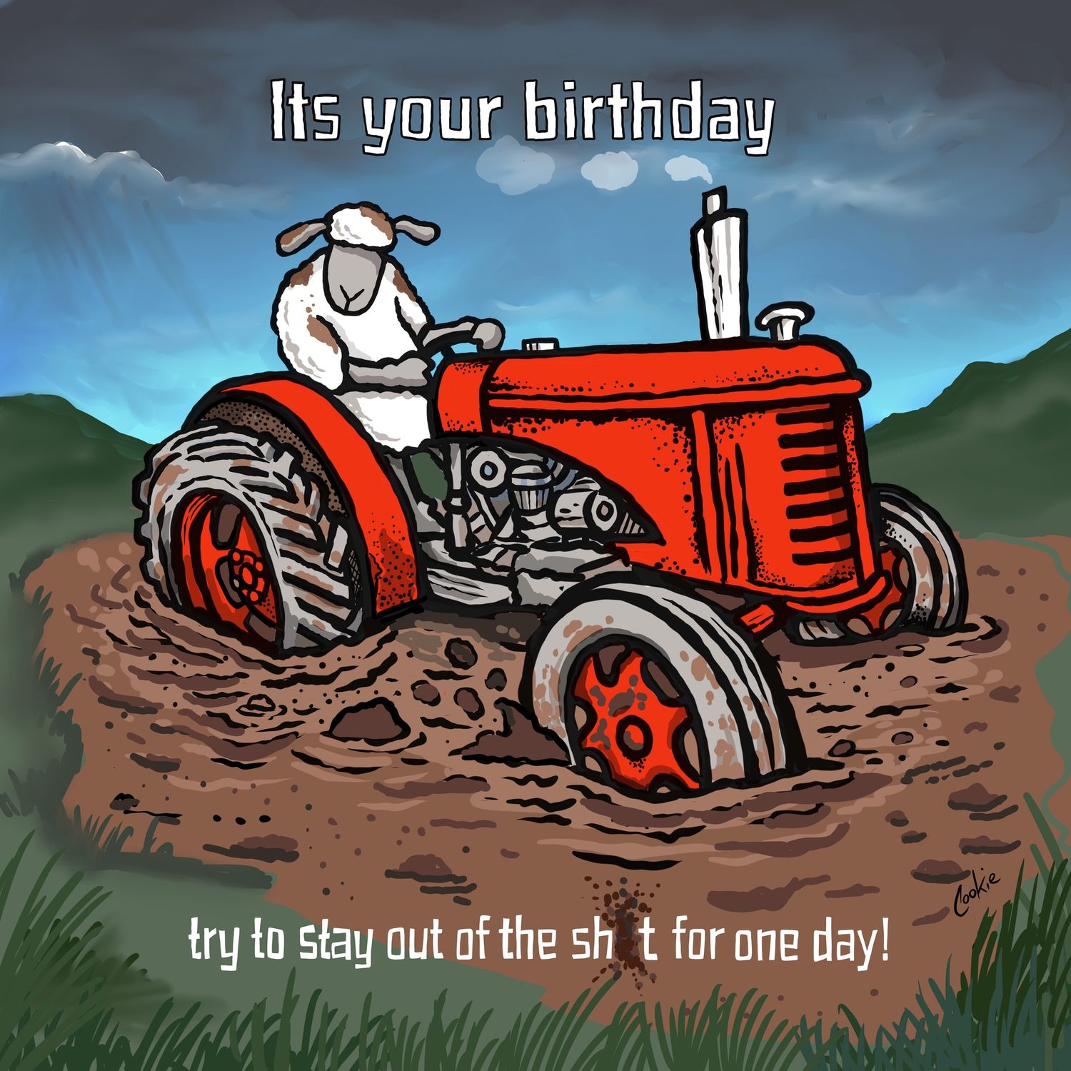 Flockers | Deep Sh*t Birthday | Birthday Greetings Card