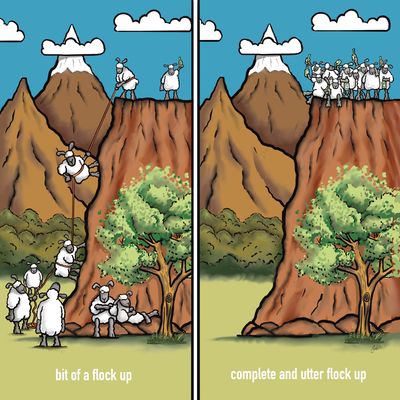 Flockers Blank Greetings Card | Flock Up!