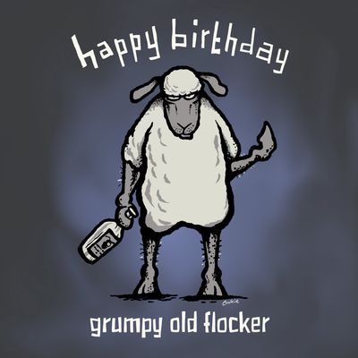 Flockers | Happy Birthday Old Flocker | Greetings Card | GCFL01