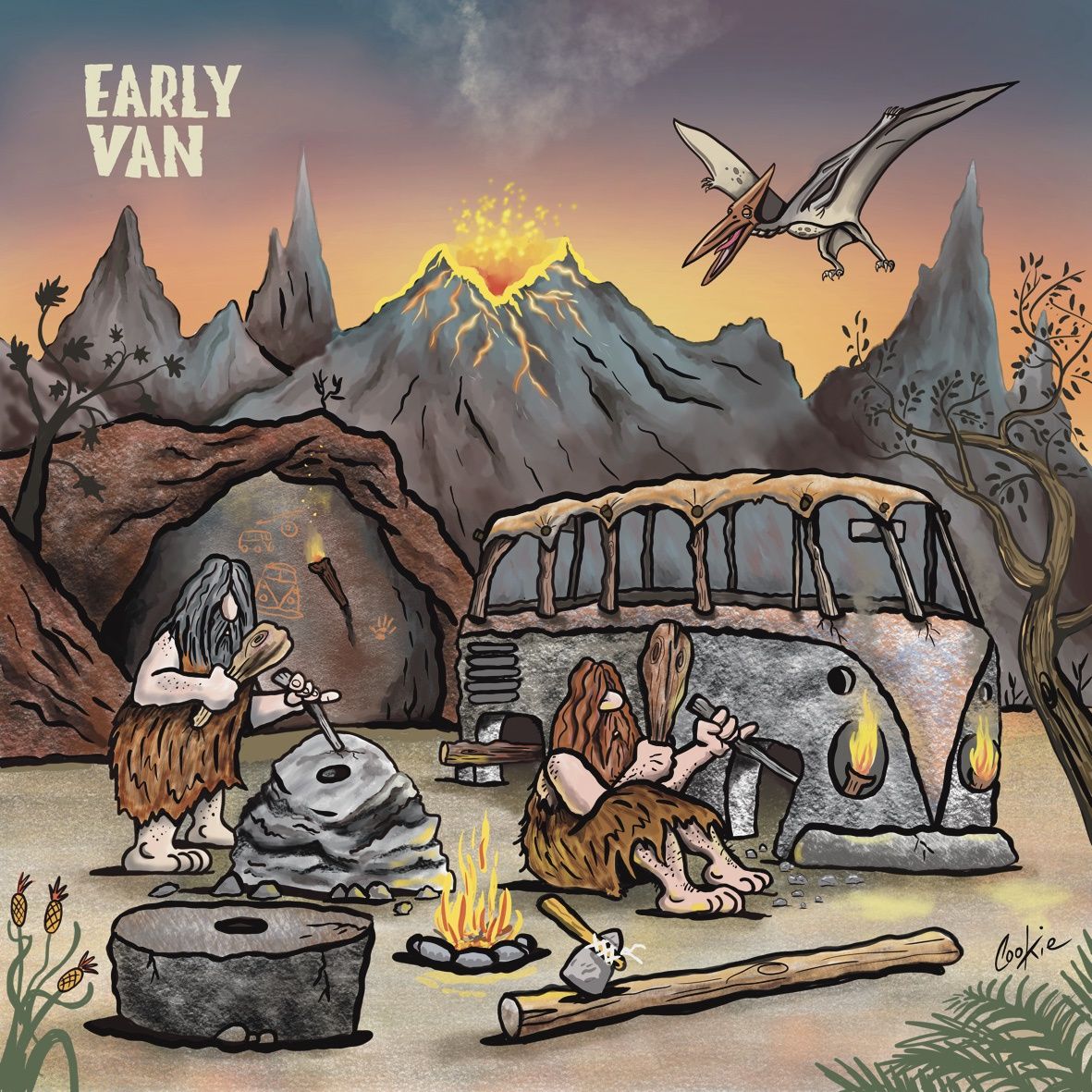 Flockers | Early Van | Greetings Card | GCCC07