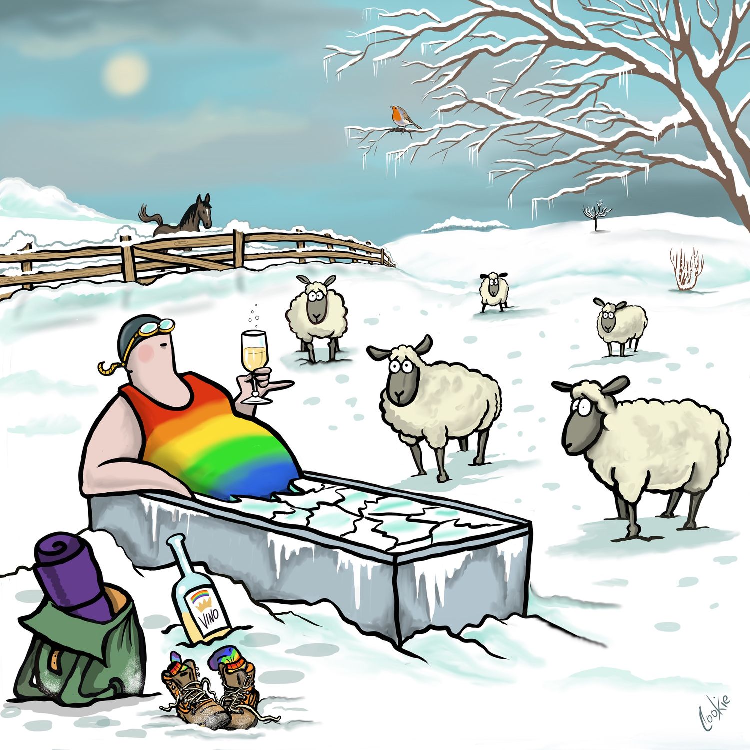 Flockers | Perfectly Chilled | Greeting Cards | GCKM01