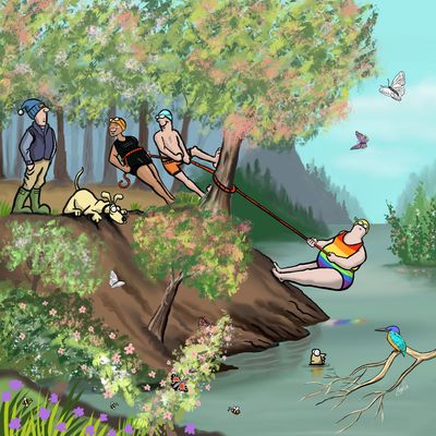 Kimmer Blank Greetings Card | Spring Fever