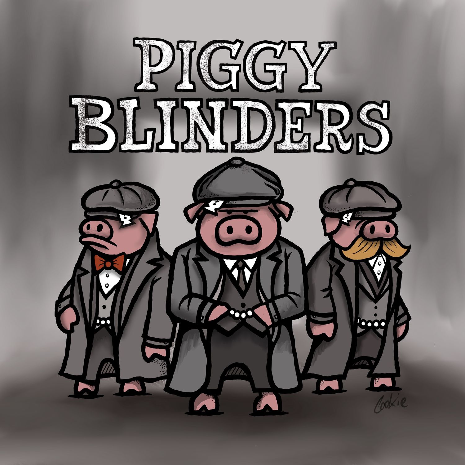 Flockers | Piggy Blinders | Greetings Card | GCFL29