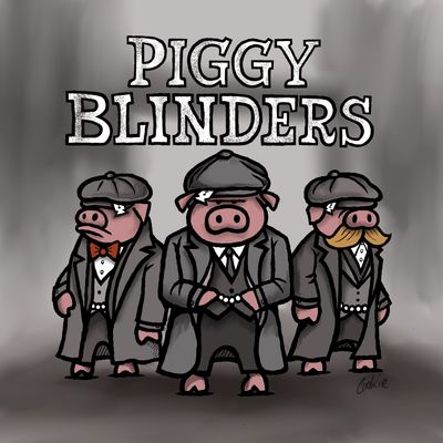 Flockers Blank Greetings Card | Piggy Blinders